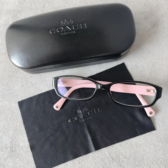 Coach eyeglasses frame women's black Emily slim rectangle optical HC 6001 logo